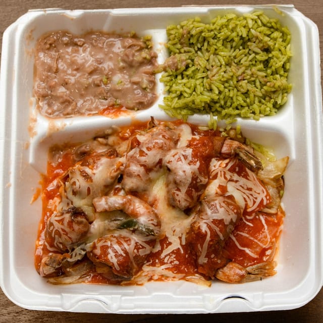 Brocheta De Camarones.